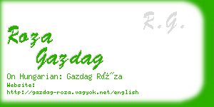 roza gazdag business card